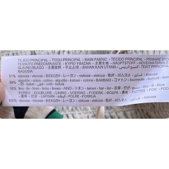 NWT Zara Celeb Style Blogger’s Favorite Printed Linen Blend Crop Top, Size XS - Picture 14 of 14